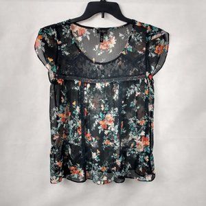 Jessica Simpson Sheer Clementine Top